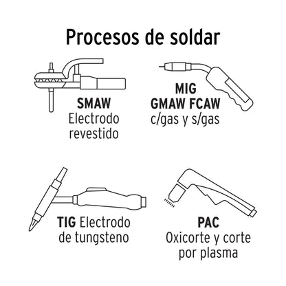 Careta modelo calavera, electrónica para soldar, sombra 9 a 13