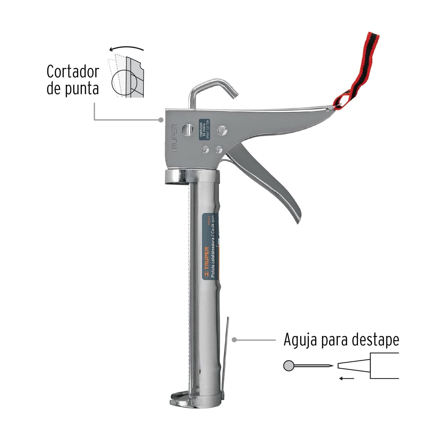 Pistola calafateadora con cremallera