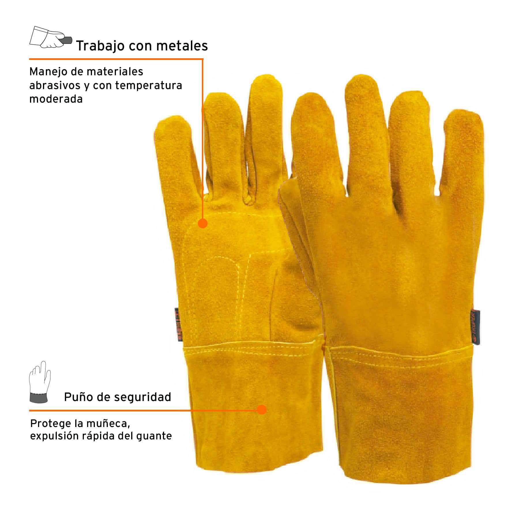 Guantes de carnaza para construcción Pretul – TEMAHO Perú