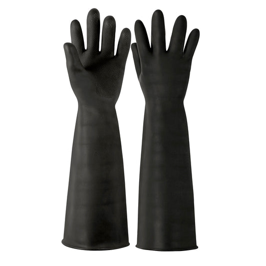 Guantes de látex uso industrial, puño largo