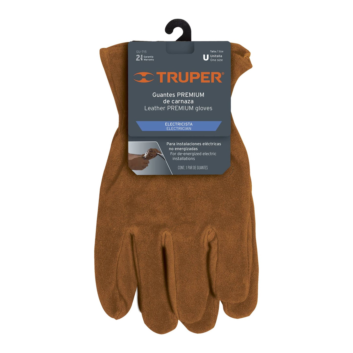 Guantes de carnaza premium para electricista