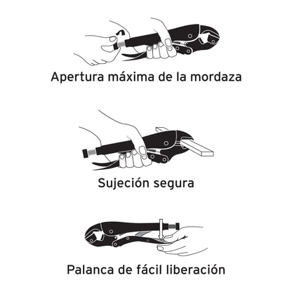 Alicate de presión de mordaza curva