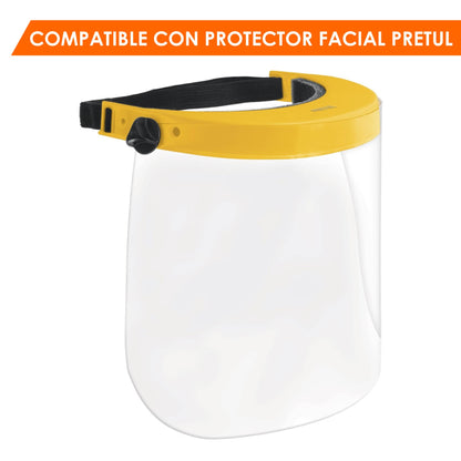Mica para protector facial resistente al impacto